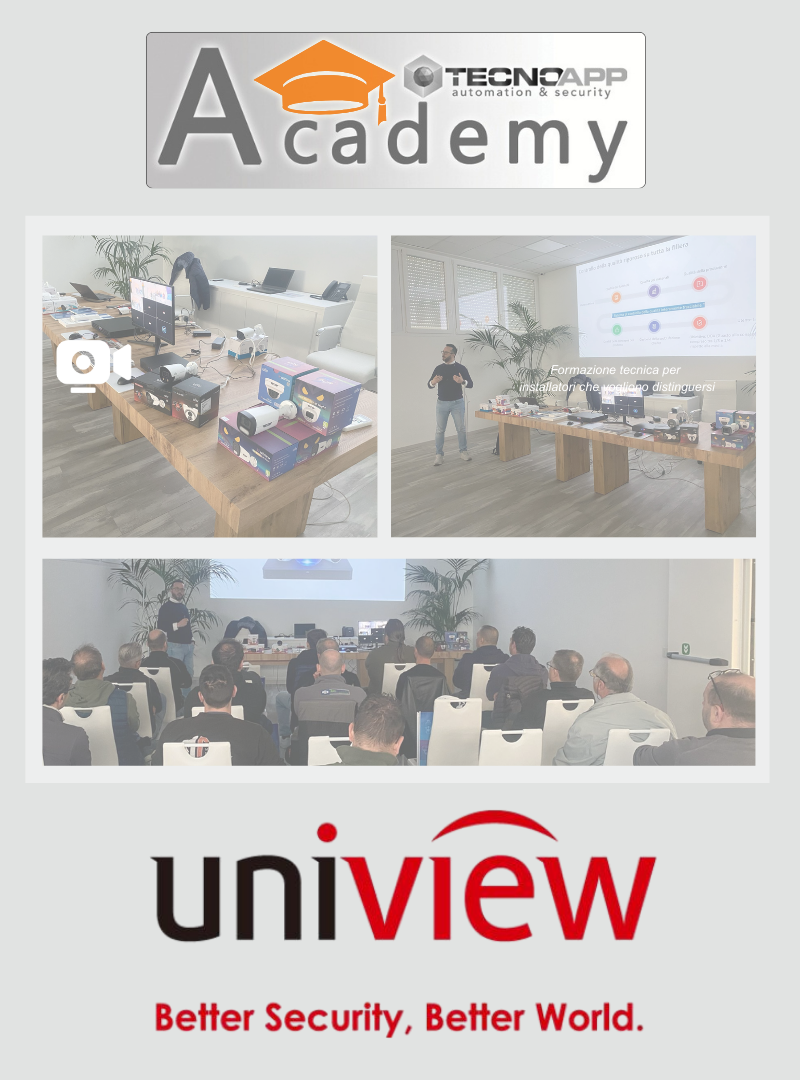 Corso videosorveglianza Uniview presso Tecnoapp Como con installatori professionisti – aprile 2025